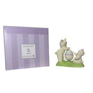 Dept. 56 Snowbunnies Figurine 'Spin Art' Spinning Egg 2007